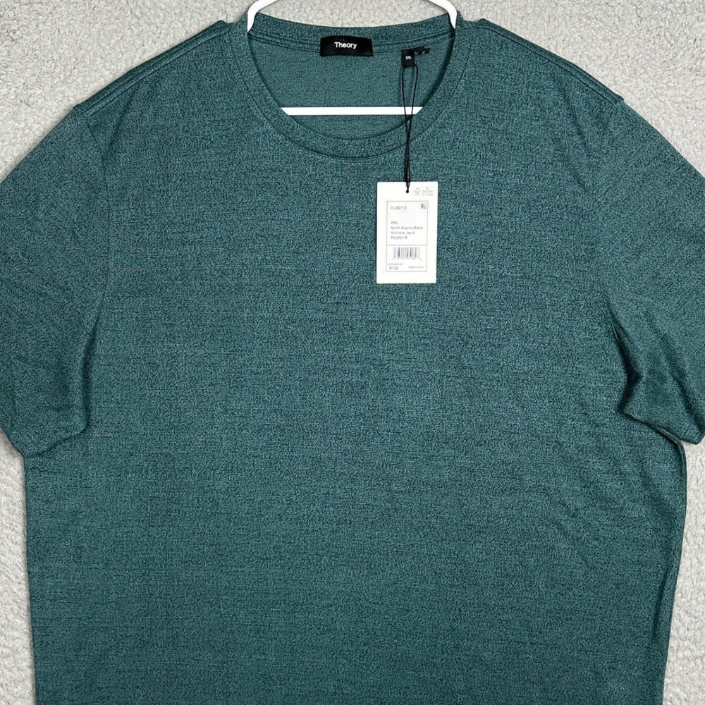NEW Theory T-Shirt Mens 2XL Claey O Activate Jsy 4 Teal Black Modal Blend Tee